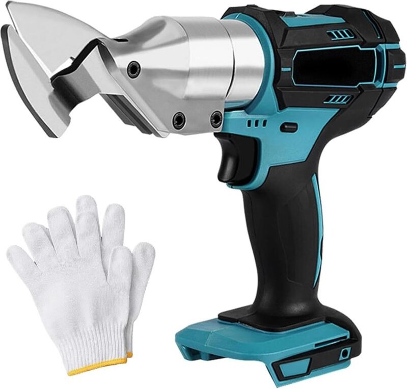 Akku-Blechschere kompatibel mit Makita 18V, elektrische Blechschere mit 360° drehbarem Kopf, max. Schnittstärke 2 mm, el...