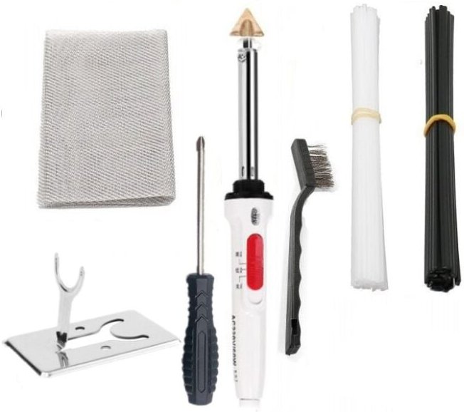 Dolaso - Kunststoffschweißset, Kunststoffreparaturset mit 2 Typen 20 schwarzen und 20 weißen Schweißstäben (20 cm) und 1...