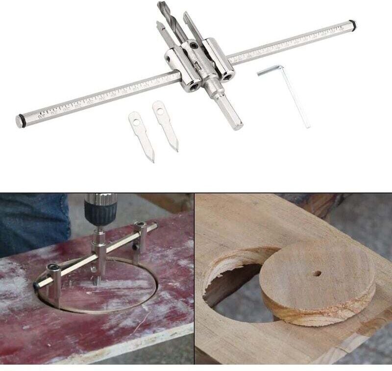 SNQ - 30–300 mm verstellbar Silber Kreis Loch Cutter Säge Holzbearbeitung Werkzeug diy Zimmerei