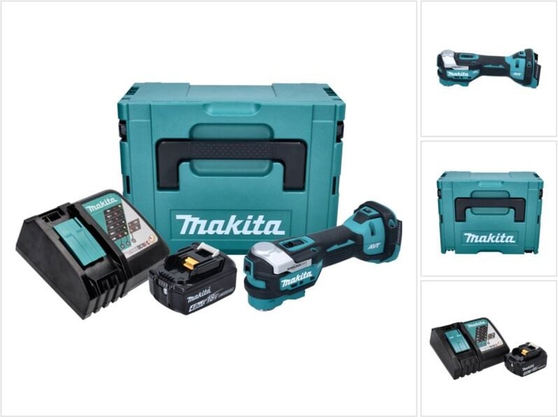 Dtm 52 RM1J Akku Multifunktionswerkzeug 18 v Starlock Max Brushless + 1x Akku 4,0 Ah + Ladegerät + Makpac - Makita