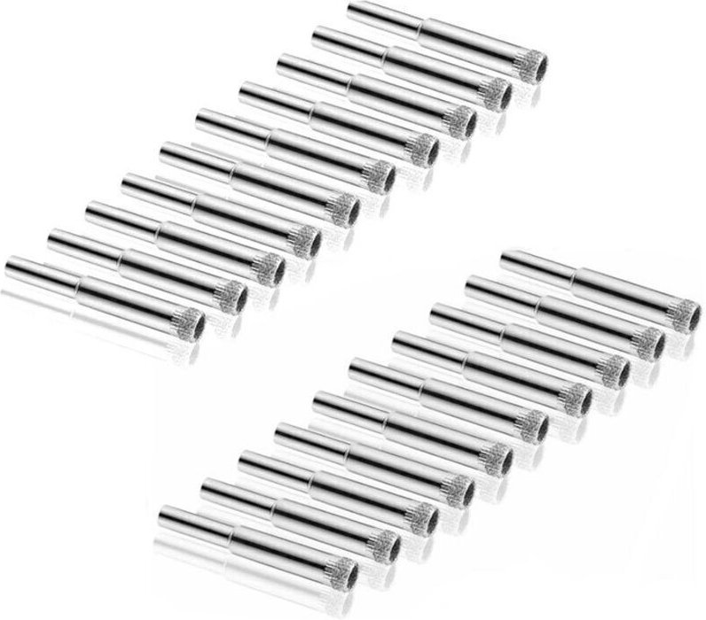 Set mit 20 8-mm-Diamantbohrern für Glas, Keramik, Porzellan, Granit und Stein