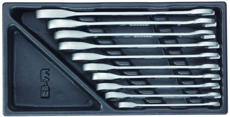 Satz Maulschlüssel mit Ringratsche in 1/3 ES-Modul - Gedore