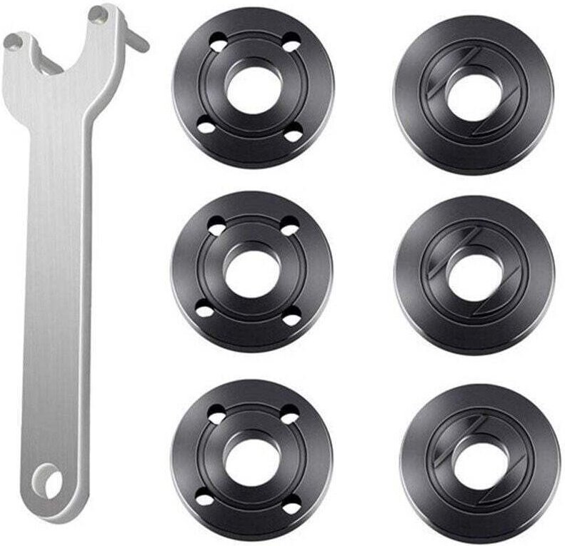 Set di 7 chiavi per flange per smerigliatrici angolari, dado di bloccaggio in metallo, 1 chiave per smerigliatrice angol...