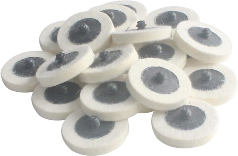 20 Stück Oberflächenaufbereitungs-Schnellwechsel-Polierscheiben aus komprimiertem Wollfilz, feine Polierpads mit 2 Zoll ...