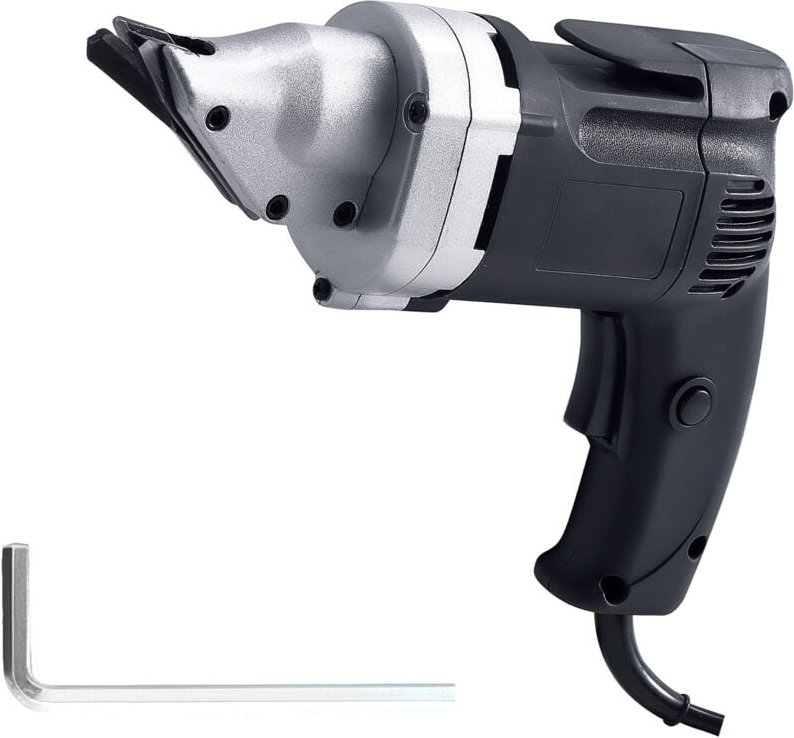 Mophorn Elektrische Blechschere, 4,0 A kabelgebunden mit 360°-drehbarem Kopf, einstellbarer Geschwindigkeit, kontinuierl...