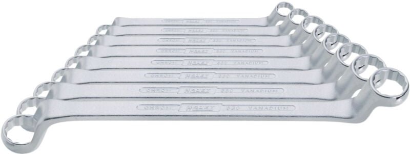 Doppel-Ringschlüssel Satz, Außen-Doppel-Sechskant Profil, 6 x 7 - 27 x 32, Anzahl Werkzeuge: 12 - Hazet