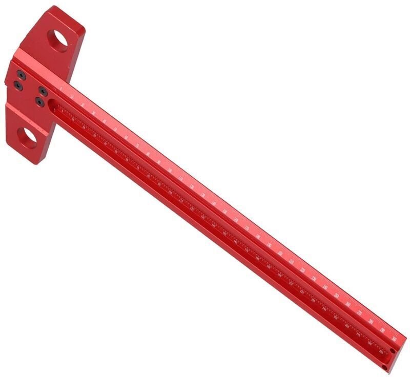 300 mm) Aluminium-Winkelstreichmaß mit T-förmigem Quadratlineal für die Glas- und Holzbearbeitung