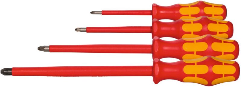 Thumbnail - Wera - Pozidriv-Schraubendreher-Satz, mit Kraftform-Heft, vollisoliert, 4-teilig