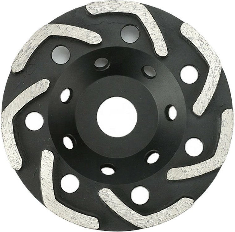 Trade-Shop Diamant Schleifteller / Schleiftopf 125 x 22,23mm V-Segmente kompatibel mit Einhell Hitachi Milwaukee Betonsc...