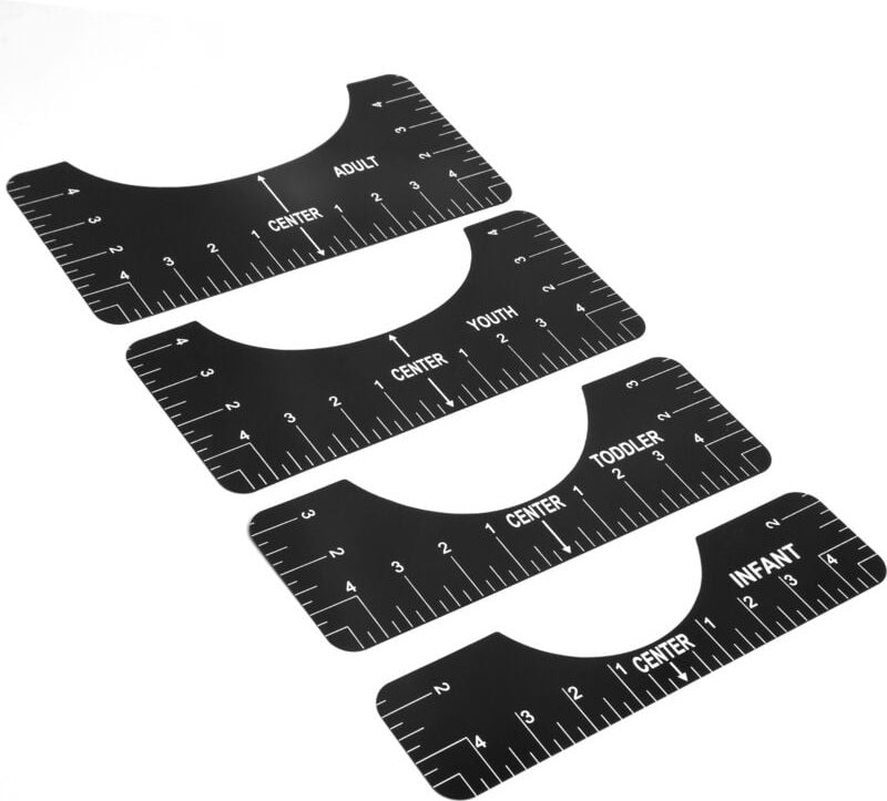 Thumbnail - BEBUSINGOTO 4-teiliges T-Shirt-Ausrichtungslineal zur zentrierten Designführung, T-Shirt-Lineal-Ausrichtungswerkzeug für...