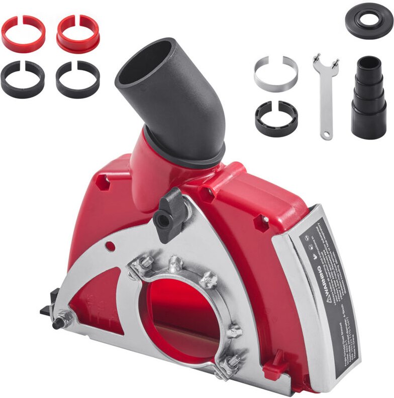 Mophorn - Absaughaube für Winkelschleifer, geeignet für 100-125 mm, Staubschutzhaube mit 6 Klemmscheiben, verstellbare S...