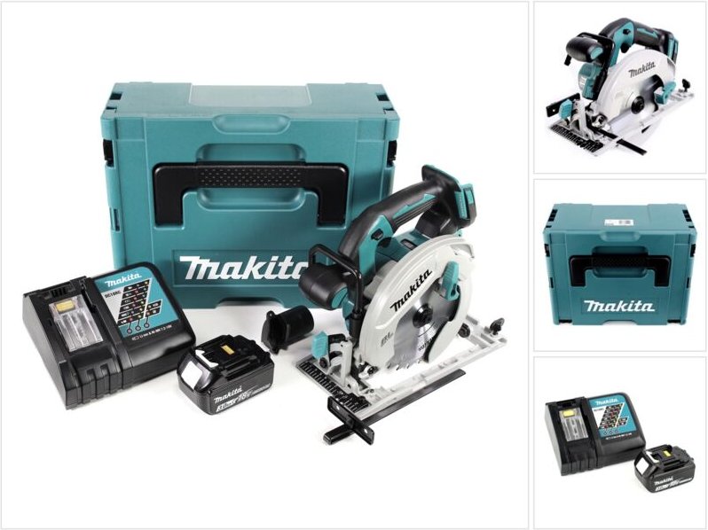 Makita DHS 680 RF1J Akku Handkreissäge 18 V 165 mm Brushless + 1x Akku 3,0 Ah + Ladegerät + Makpac