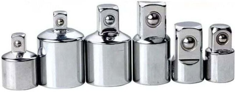 6-teiliger Steckschlüsselsatz – Adapterset 1/4" auf 3/8" und 1/2" auf 3/4" – L&H Tools