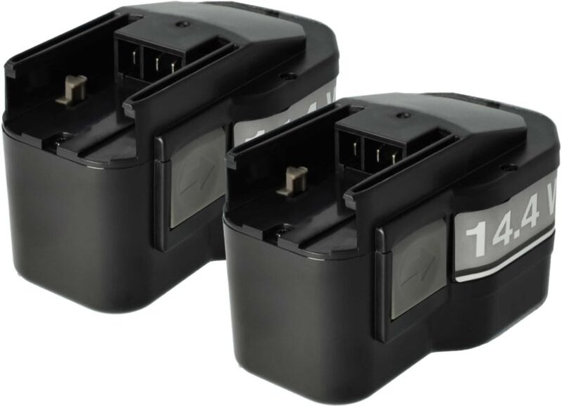Vhbw - 2x Akku kompatibel mit Milwaukee pjx 14.4 Power Plus, pld 14.4 x, piw 14.4 sd Werkzeug (1500 mAh, NiMH, 14,4 v)