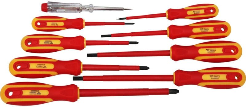 Brilliant Tools - vde Schraubendreher-Satz, 9-tlg, Schlitz und ph Phillips