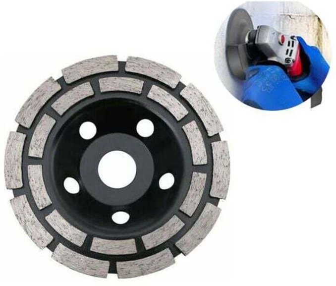 Professionelle Diamant-Schleifscheiben 125 x 22,2 mm - Diamantschleifscheibe (für Beton, 125 x 22,23 x 5 mm, Zubehör für...