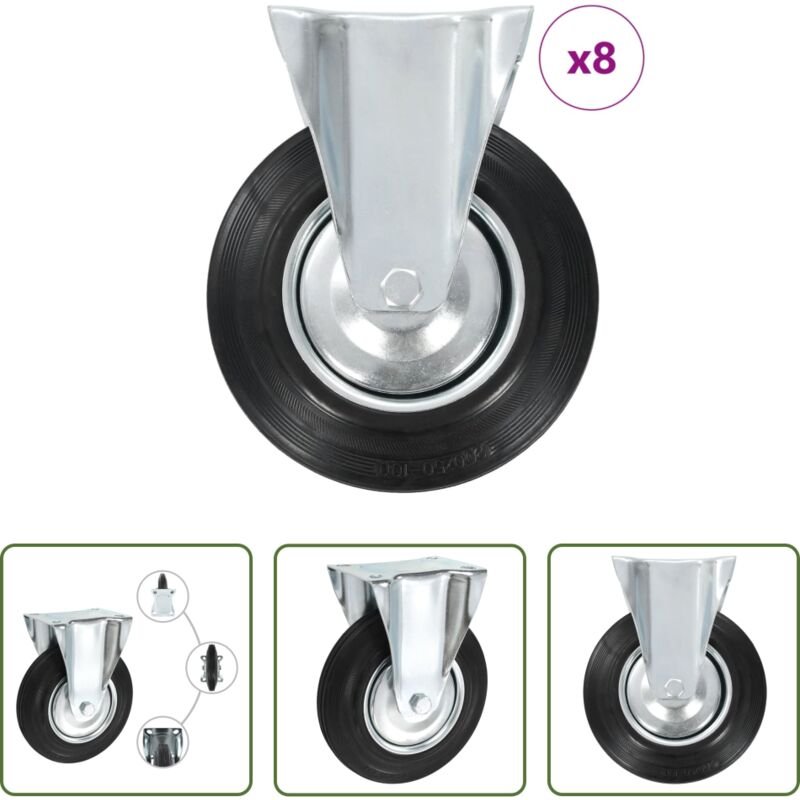 Bockrollen Set - 8 Stk. Bockrollen 200 mm