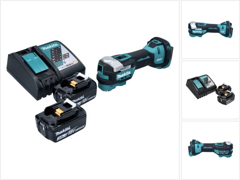 Dtm 52 rf Akku Multifunktionswerkzeug 18 v Starlock Max Brushless + 2x Akku 3,0 Ah + Ladegerät - Makita