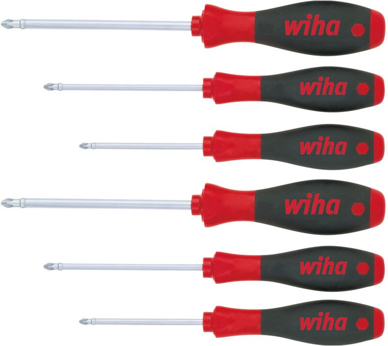 Schraubendreher Set SoftFinish® Phillips, Pozidriv 6-tlg. (26146) - Wiha