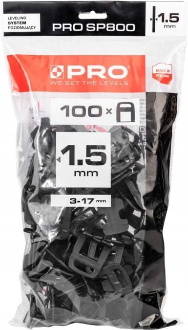 PRO-SP800 Nivelliersystem, 1,5 mm Clips, 100 Stück Beutel