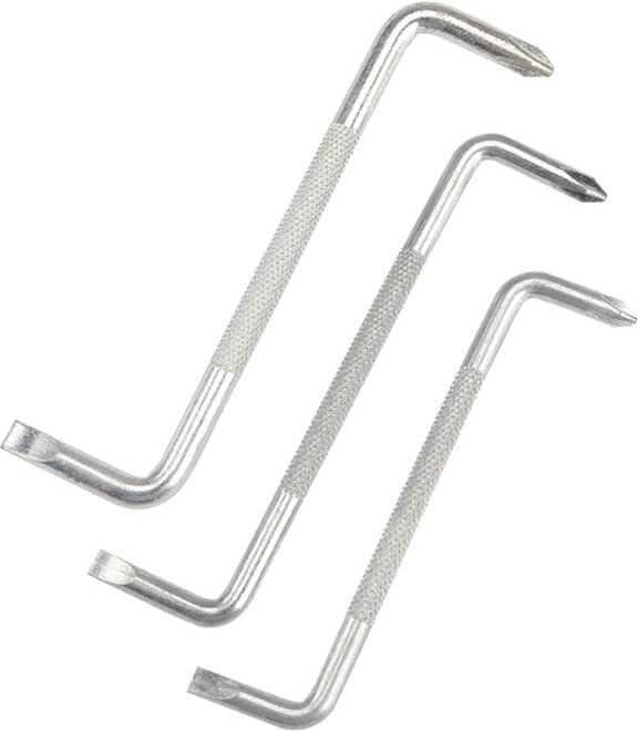 Abgewinkelter Schraubendreher-Satz - Schlitz/Kreuz - 3-teilig - Lntyq