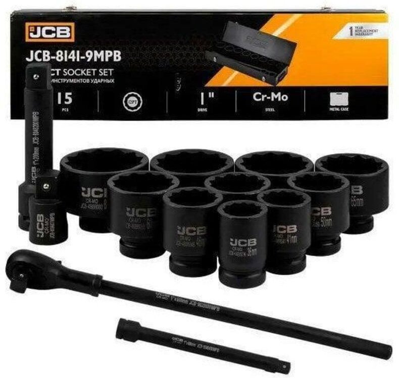 JCB Schlagwerkzeugset 15 Teile