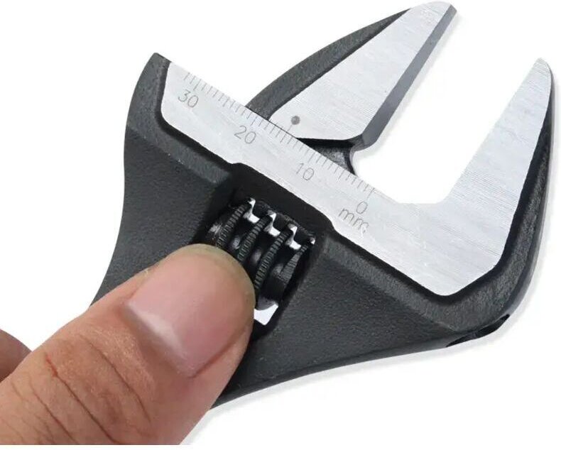 Verstellbarer Schraubenschlüssel, 38 mm Öffnung, CR-V Profi-Multitool mit verstellbarem Krokodilgriff, Werkzeugschlüssel...