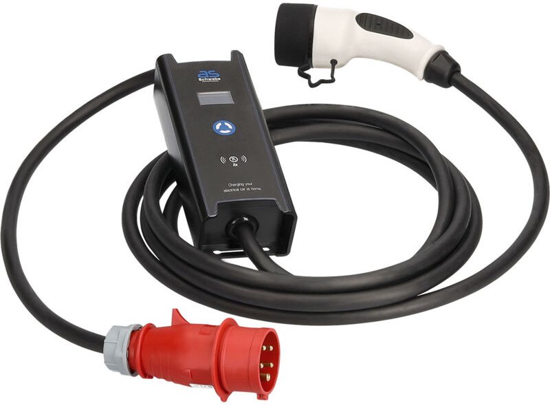 As-schwabe - Ladegerät cee Stecker auf Typ 2 Wallbox Elektroauto 11 kW 5 m 16 a 3-phasig