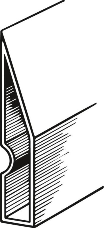 Thumbnail - Alu Trapezkartätsche 97 x 18 mm - 1 m Bau - Fortis