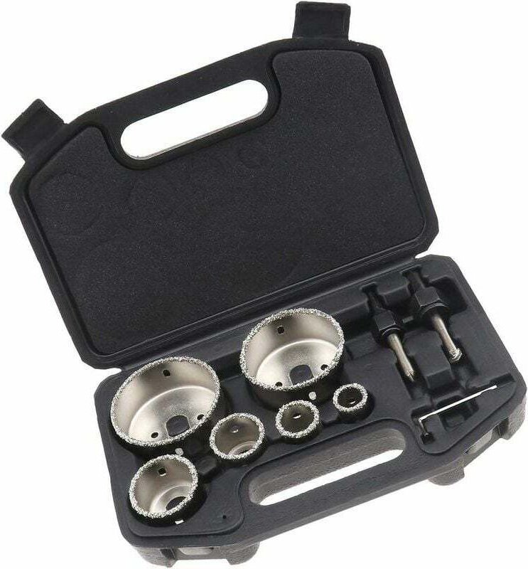 Thumbnail - Diamantbeschichtetes Fliesen-Lochsägen-Set mit Legierungs-Aufbewahrungsbox, 6 Löcher, 22–73 mm, für tragbares, langlebig...