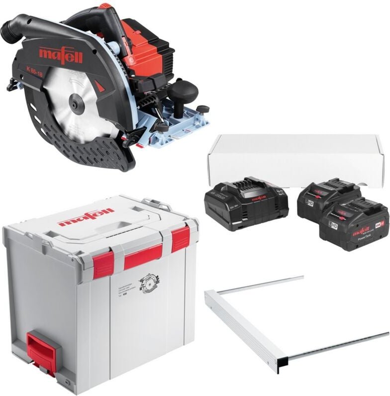 Akku Handkreissäge k 85-18 pure im l-max 91E302 + Power Set 3 - Mafell