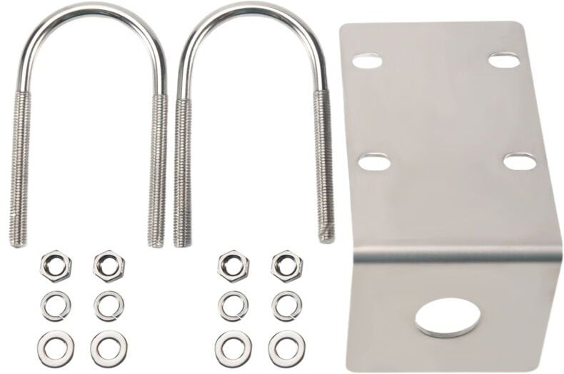 Tlily - Antennenhalterung aus Edelstahl mit U-förmigen Schrauben für den Einsatz im Trucker-Bereich, Handy, uhf, vhf, cb...