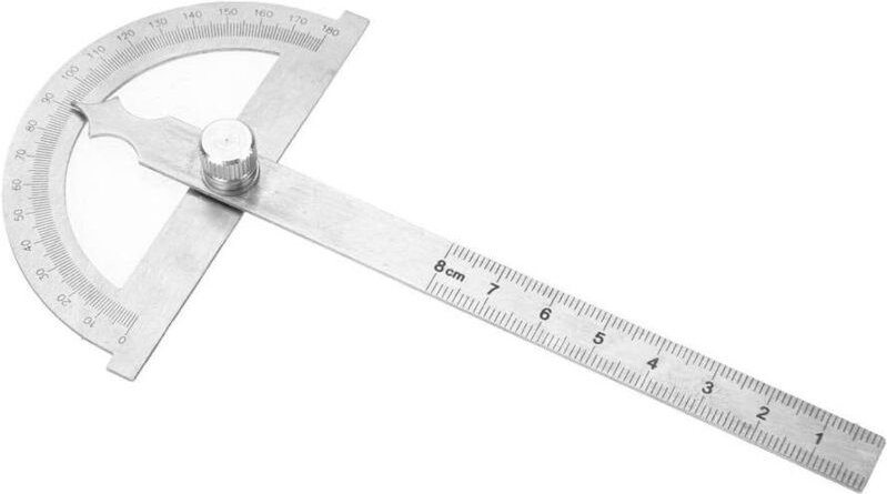 Goniometer-Lineal, Winkelmesser-Lineal, manueller Winkelmesser, Winkelsucher-Lineal aus Edelstahl mit Feststellmutter, L...