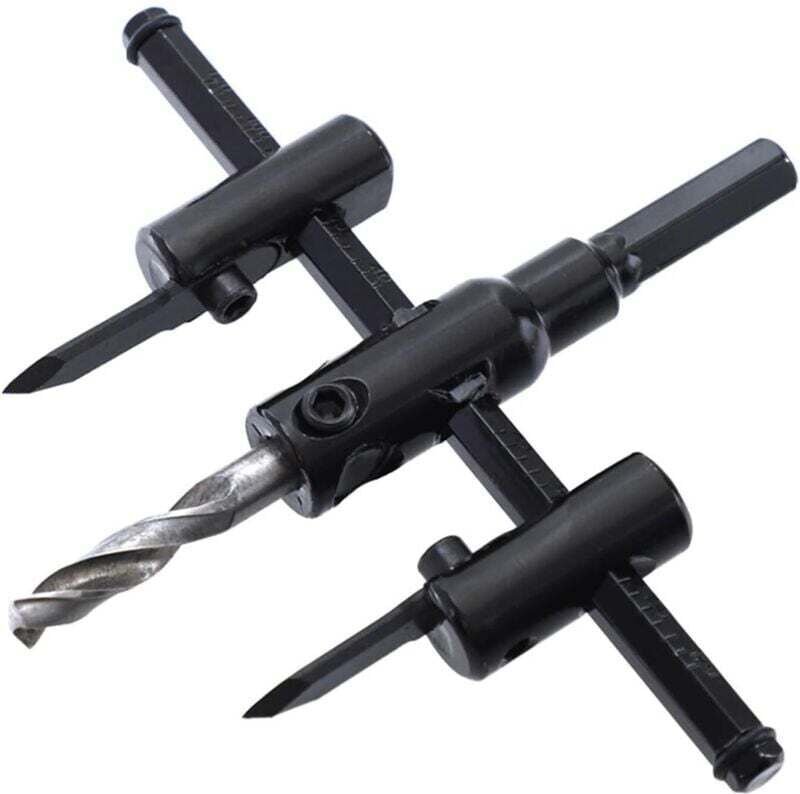 1 sega a tazza regolabile in carburo cementato per lavorazione del legno per faretti da soffitto perforati, trapano circ...