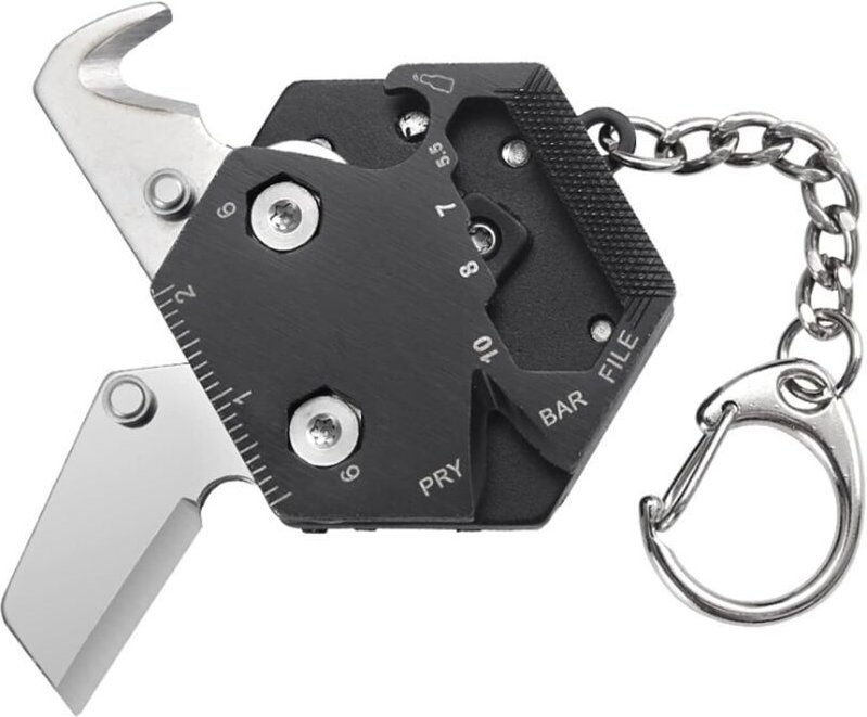 14-in-1 Multifunktions-Taschenmesser, multifunktionales Werkzeug, multifunktionaler Schlüsselanhänger für Camping und Wa...