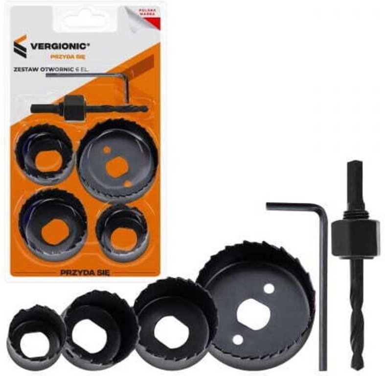 6-teiliges Universal-Lochsägen-Set für Holz, Aluminium, Stahl