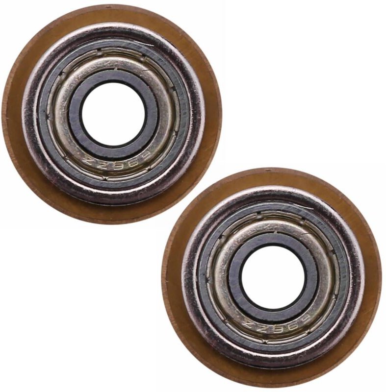 Tlily - 2X Titanium-Beschichtung Hartmetall Keramik Fliese Schneidrad 22x6x6mm Messing Ton