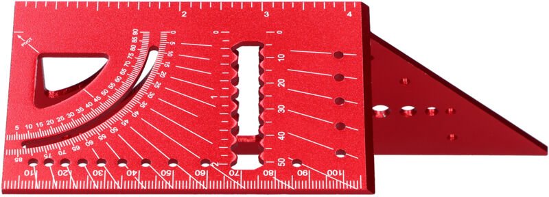 45/90-Grad-Winkellineale, präziser Winkelmesser für Holzarbeiten, quadratisches Messlineal aus Aluminiumlegierung zum Ma...