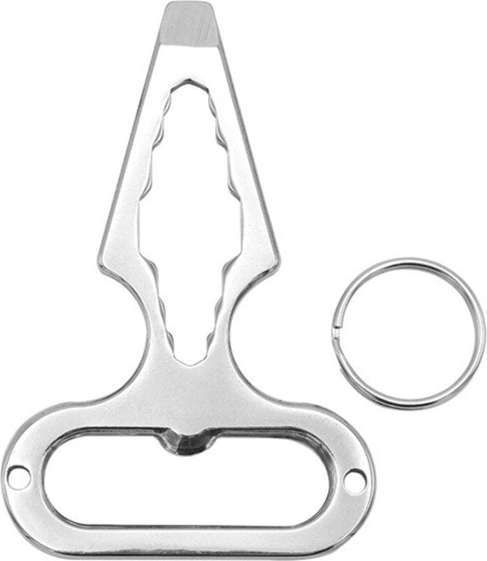 4-in-1-Multifunktions-Schlüsselwerkzeug, Edelstahl-Schlüsselanhänger, praktischer Schlüsselanhänger mit Flaschenöffner, ...