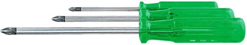 Pb Swiss Tools - Pozidriv-Schraubendreher-Satz, mit Kunststoffheft, 3-teilig
