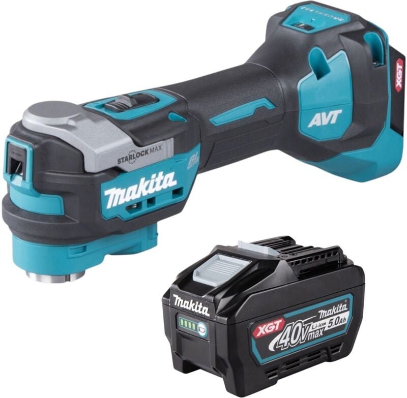 Makita TM 001 GT1 Akku Multifunktionswerkzeug 40 V max. Starlock Max Brushless + 1x Akku 5,0 Ah - ohne Ladegerät