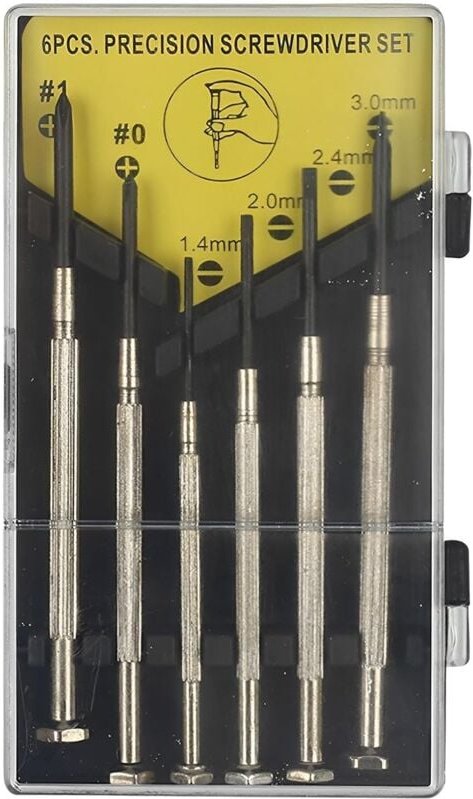 6er-Set Mini-Schraubendreher, Präzisions-Schraubendreher-Set, Schlitz-/Kreuzschlitz-Schraubendreher-Set,