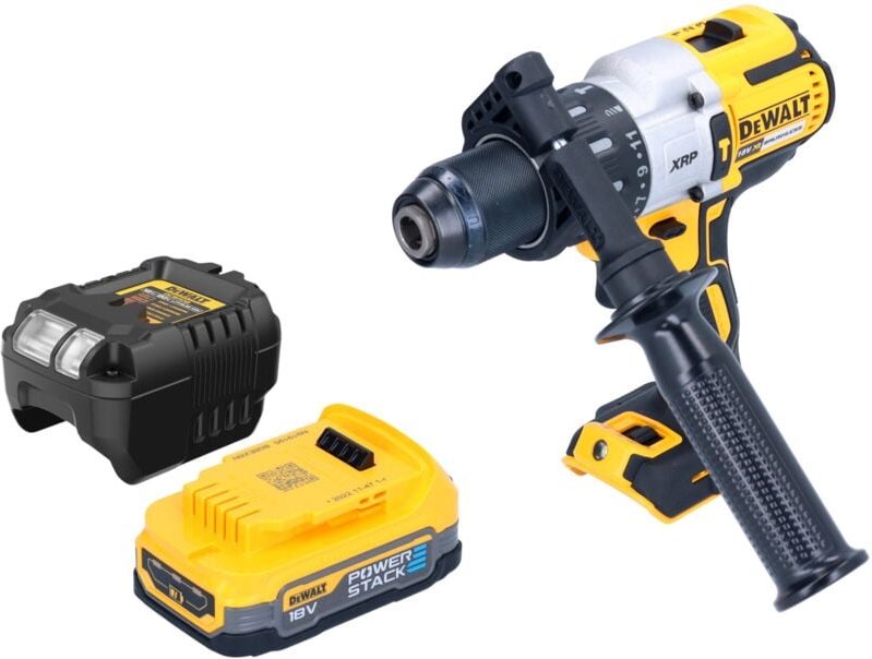 DeWalt DCD 996 E1 Akku Schlagbohrschrauber 18 V 95 Nm Brushless + 1x Powerstack Akku 1,7 Ah + Ladegerät