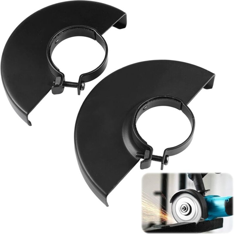 2er Set Schleifer-Saugabdeckungen 125 mm und 150 mm, Metallzubehör für Winkelschleifer, Tellerschleifer, Schleifer-Schut...