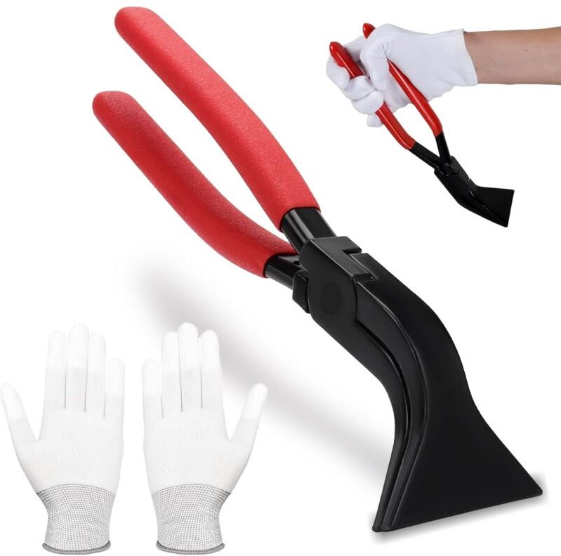 Biegezange, 45°-Biegezange, breite 60-mm-Blechbiegezange (rot), Blechbiegezange mit rutschfestem Griff, Dachdeckerwerkze...