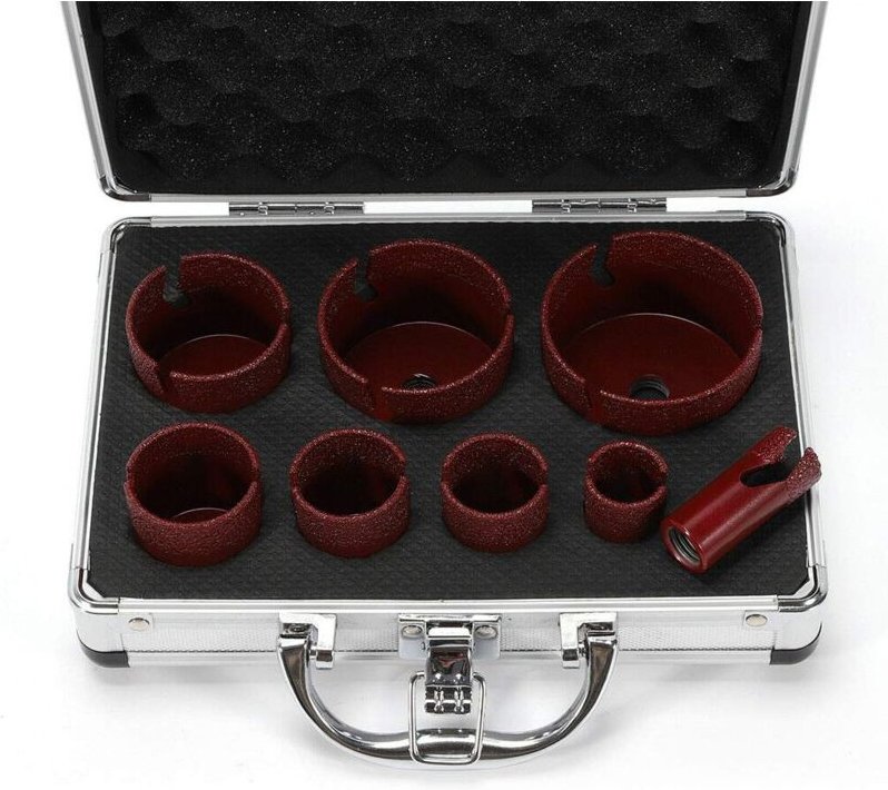 Gojoy - 8Tlg Diamant Fliesen Bohrkronen Set, Feinsteinzeug Granit Fliesenbohrer M14 Set