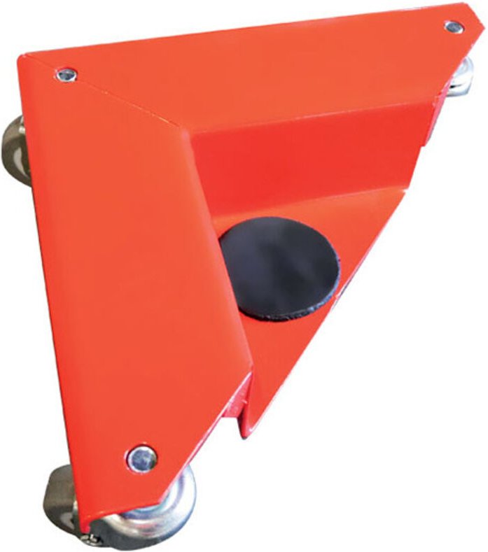 4 Rollenecken aus Stahl – Nutzmaße 132 x 132 x 180 mm – Rutschfeste Gleiter, max. Belastung 600 kg - AR150