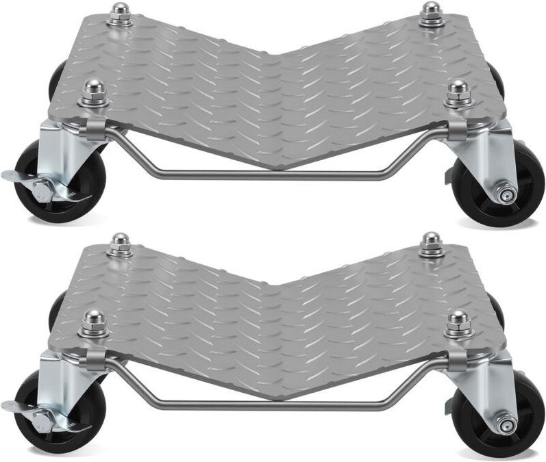 TolleTour Rangierhilfen Rangierroller Rangierheber für PKW Auto Anhänger belastbar bis 500 kg pro Rangierroller 2 Stück