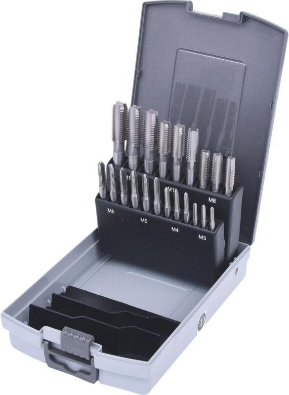 Ks Tools hss co Handgewindebohrer-Satz m, Kunststoffkassette 21-tlg.M3-M12