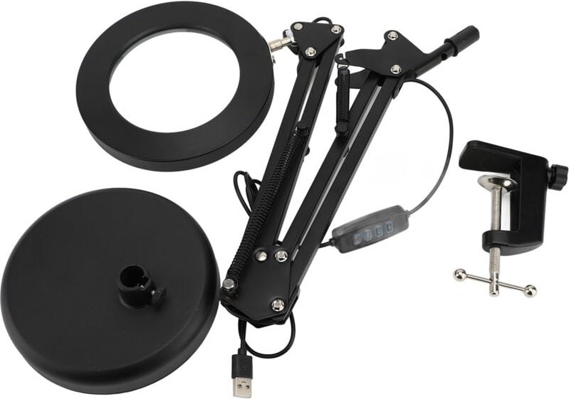 Vergrößerungsschreibtischlampenklemme Ständer Schmuck Reparatur Inspektion Augenschutz led leg 10X Vergrößerung Flexible...